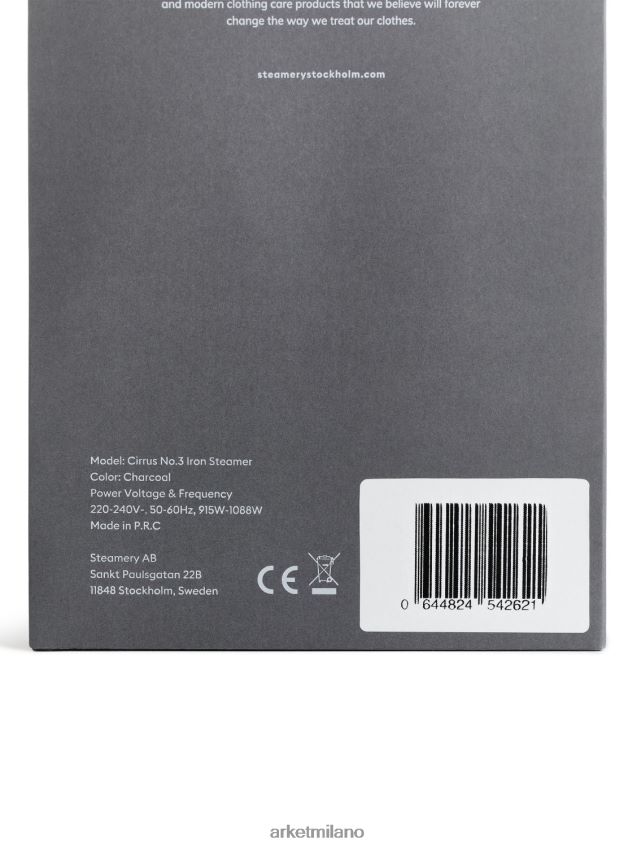 articoli per la casa esso ARKET unisex cirro vaporoso n. 3 ferro da stiro a vapore con presa eu carbone 6F0F6L1344