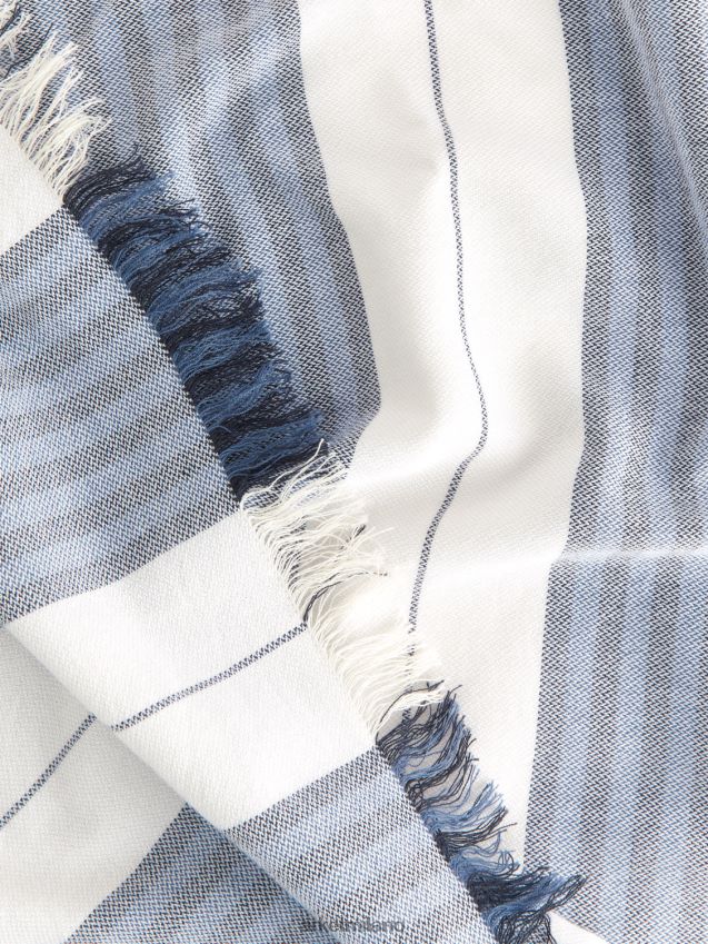 articoli per la casa esso ARKET unisex coperta da spiaggia in cotone bianco blu 6F0F6L1357