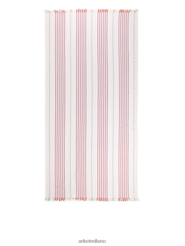 articoli per la casa esso ARKET unisex coperta da spiaggia in cotone bianco rosso 6F0F6L1358