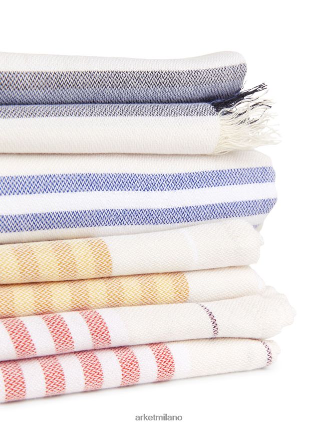 articoli per la casa esso ARKET unisex coperta da spiaggia in cotone bianco rosso 6F0F6L1358