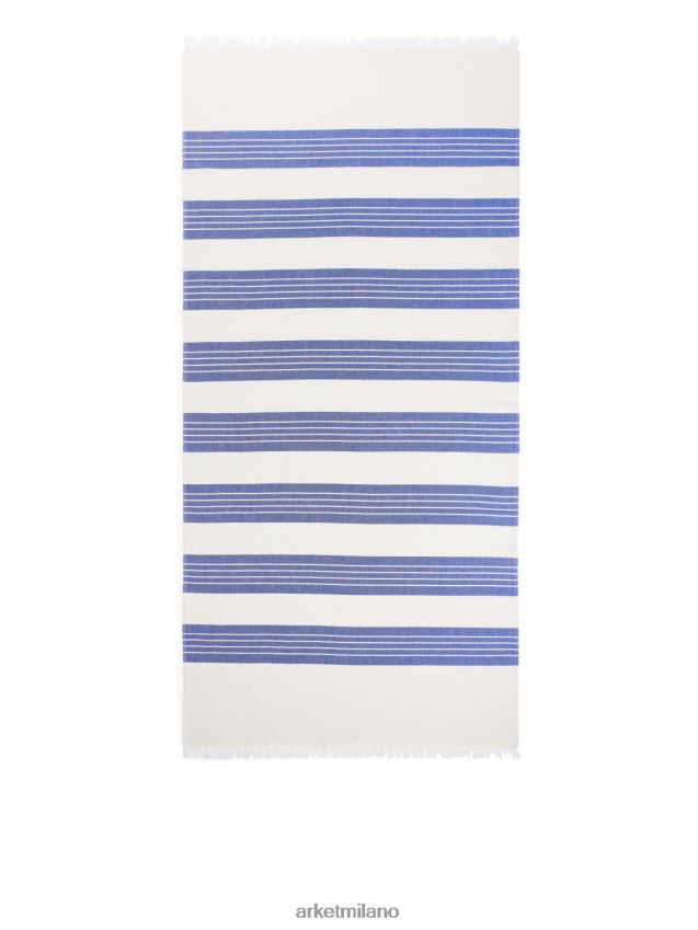 articoli per la casa esso ARKET unisex coperta da spiaggia in cotone blu bianco 6F0F6L631