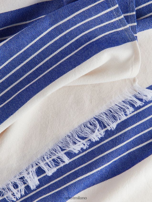 articoli per la casa esso ARKET unisex coperta da spiaggia in cotone blu bianco 6F0F6L631
