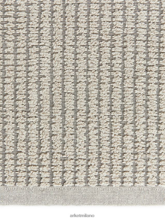 articoli per la casa esso ARKET unisex tappetino da bagno in cotone beige/grigio 6F0F6L1345