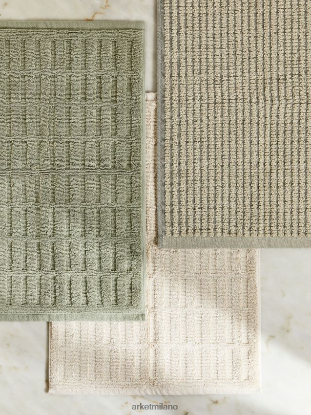 articoli per la casa esso ARKET unisex tappetino da bagno in cotone beige/grigio 6F0F6L1345