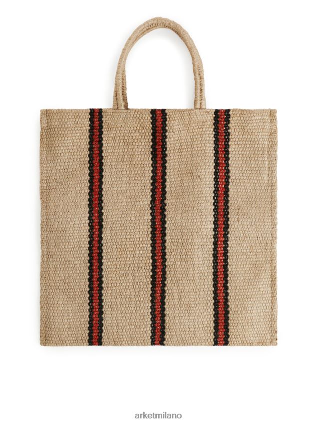 articoli per la casa esso ARKET unisex borsa tartaruga a righe beige/rosso 6F0F6L1356