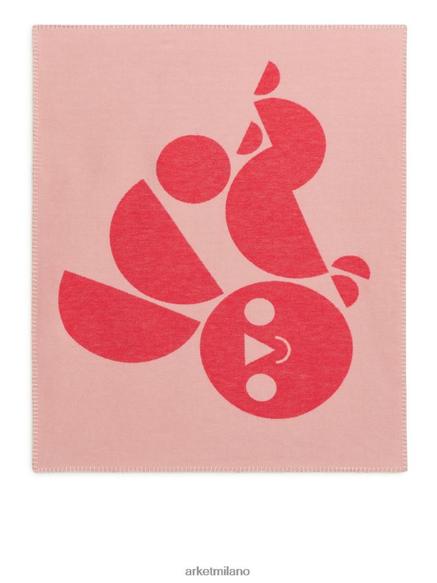 articoli per la casa esso ARKET unisex coperta in cotone edizione artista rosso bianco 6F0F6L1727