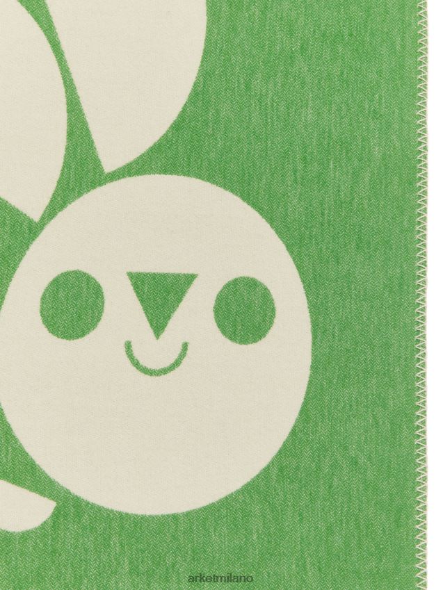 articoli per la casa esso ARKET unisex coperta in cotone edizione artista verde/bianco 6F0F6L1745