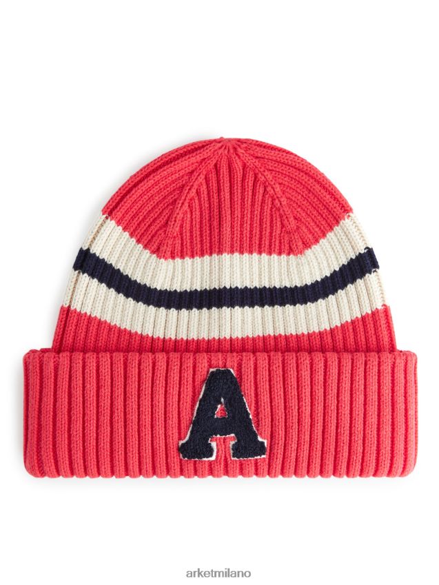 Accessori esso ARKET bambini berretto a coste rosso/bianco/nero 6F0F6L1650