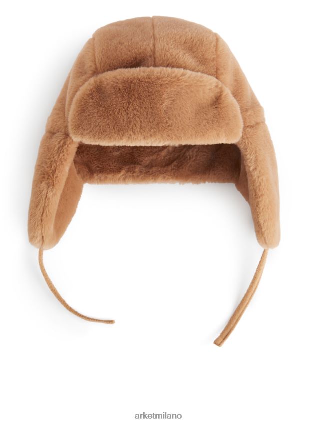 Accessori esso ARKET bambini berretto foderato in pile cammello 6F0F6L1643