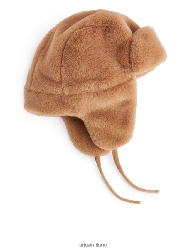 Accessori esso ARKET bambini berretto foderato in pile cammello 6F0F6L1643