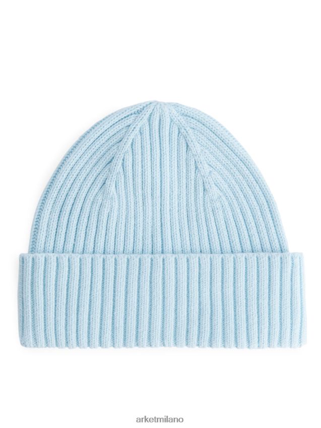 Accessori esso ARKET bambini berretto in maglia a coste azzurro 6F0F6L1658