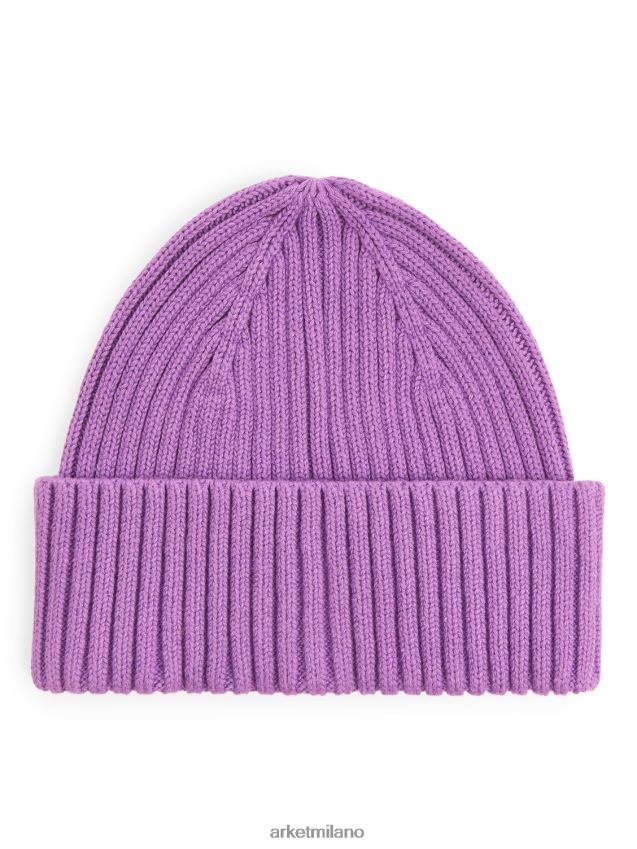 Accessori esso ARKET bambini berretto in maglia a coste viola 6F0F6L1634