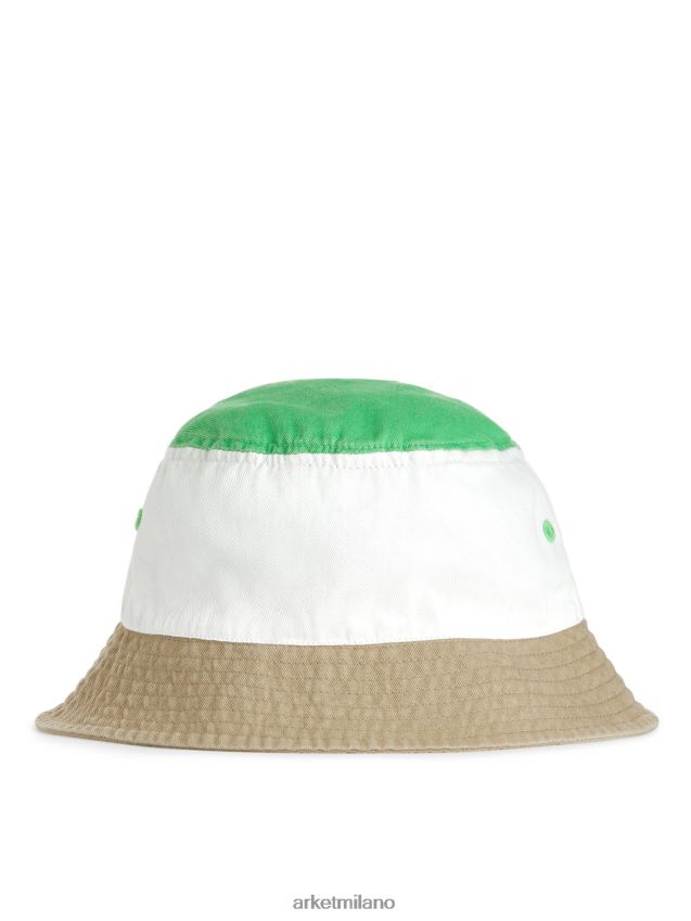 Accessori esso ARKET bambini cappello da pescatore color block verde/bianco/beige 6F0F6L1630