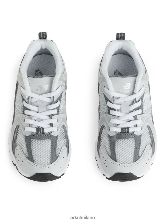 calzature esso ARKET bambini New Balance 530 scarpe da ginnastica per ragazzi bianco/grigio 6F0F6L1408