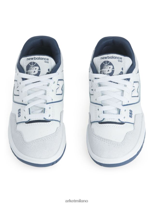 calzature esso ARKET bambini New Balance 550 scarpe da ginnastica per giovani bianco 6F0F6L1403