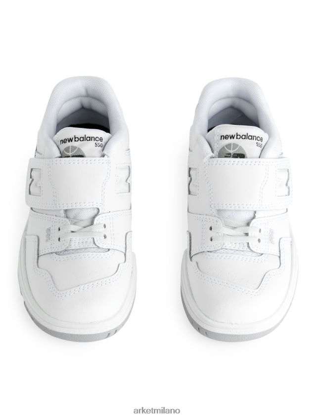 calzature esso ARKET bambini New Balance 550 scarpe da ginnastica per giovani bianco 6F0F6L1412
