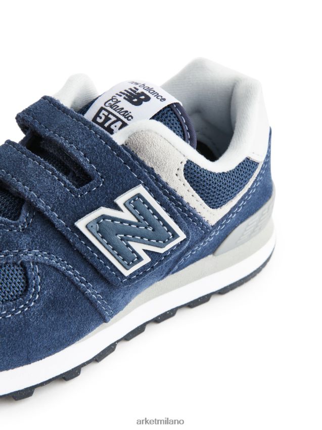 calzature esso ARKET bambini New Balance 574 scarpe da ginnastica per giovani blu 6F0F6L1405