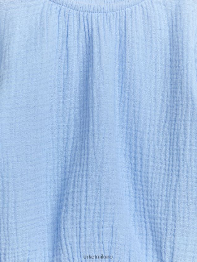 vestiario esso ARKET bambini Blusa in garza con maniche a palloncino azzurro 6F0F6L1718