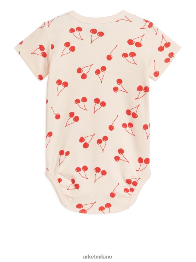 vestiario esso ARKET bambini body a maniche corte bianco rosso 6F0F6L1694