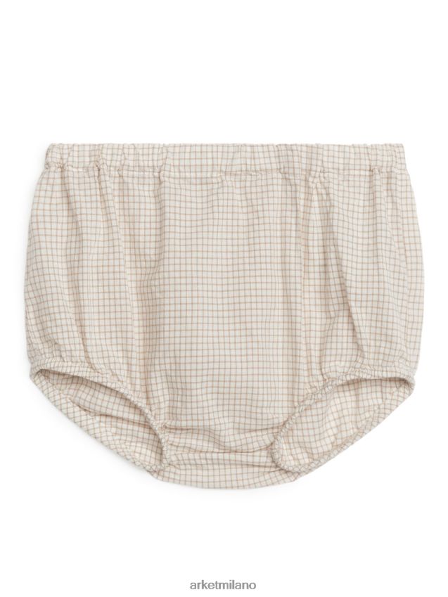 vestiario esso ARKET bambini calzoncini in seersucker beige/quadretto 6F0F6L1703