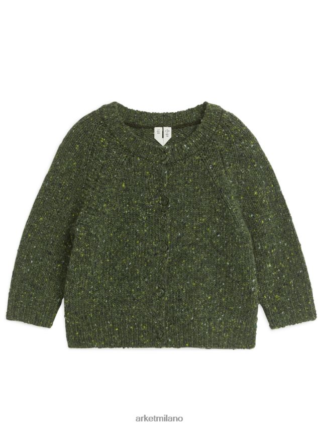 vestiario esso ARKET bambini cardigan in lana neps verde/neps 6F0F6L1763