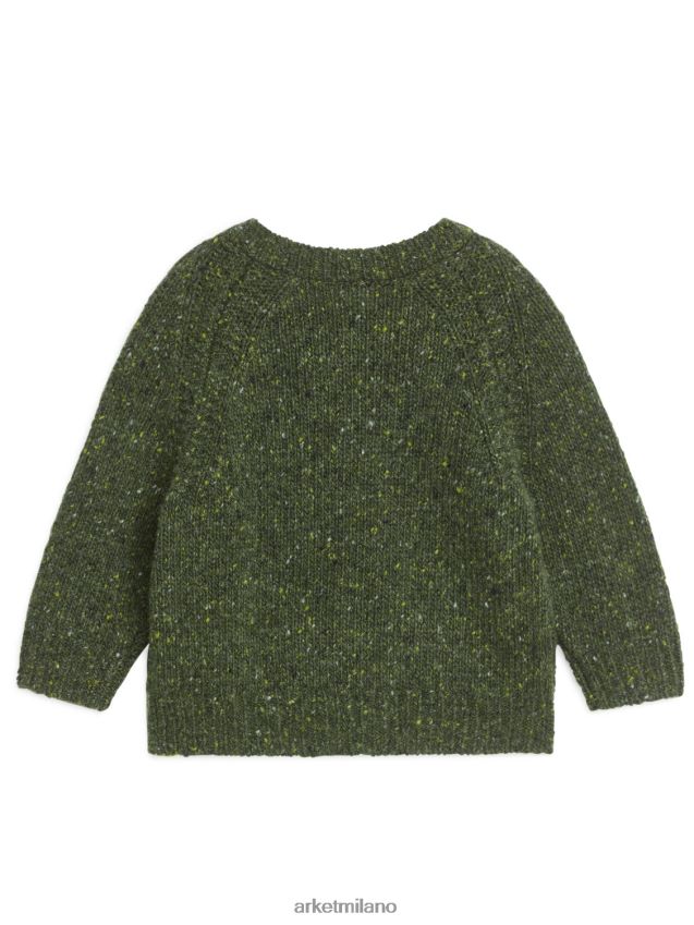 vestiario esso ARKET bambini cardigan in lana neps verde/neps 6F0F6L1763