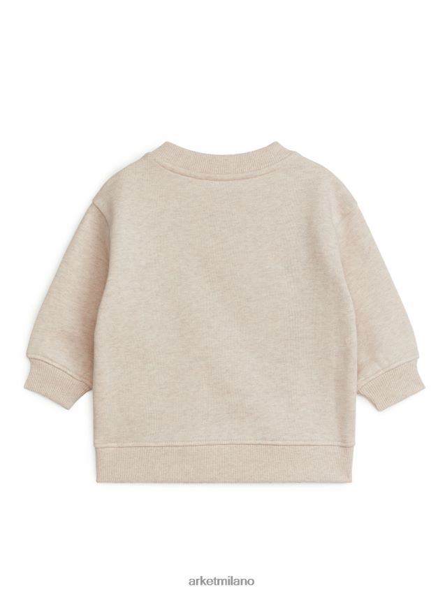 vestiario esso ARKET bambini felpa ampia in cotone melange di avena 6F0F6L1737
