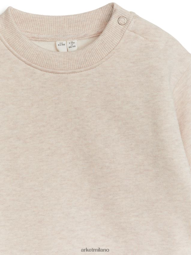 vestiario esso ARKET bambini felpa ampia in cotone melange di avena 6F0F6L1737