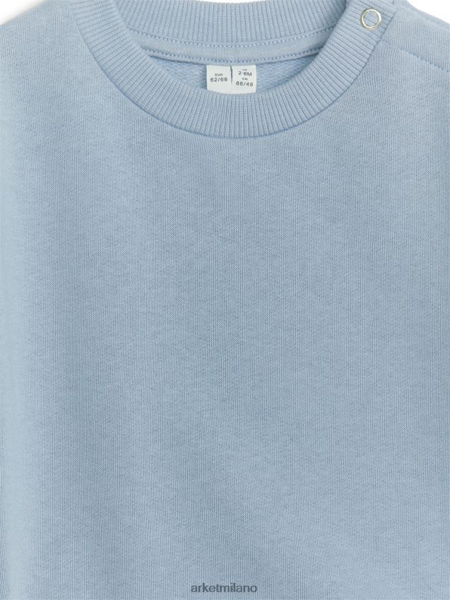 vestiario esso ARKET bambini felpa in cotone blu polveroso 6F0F6L1687