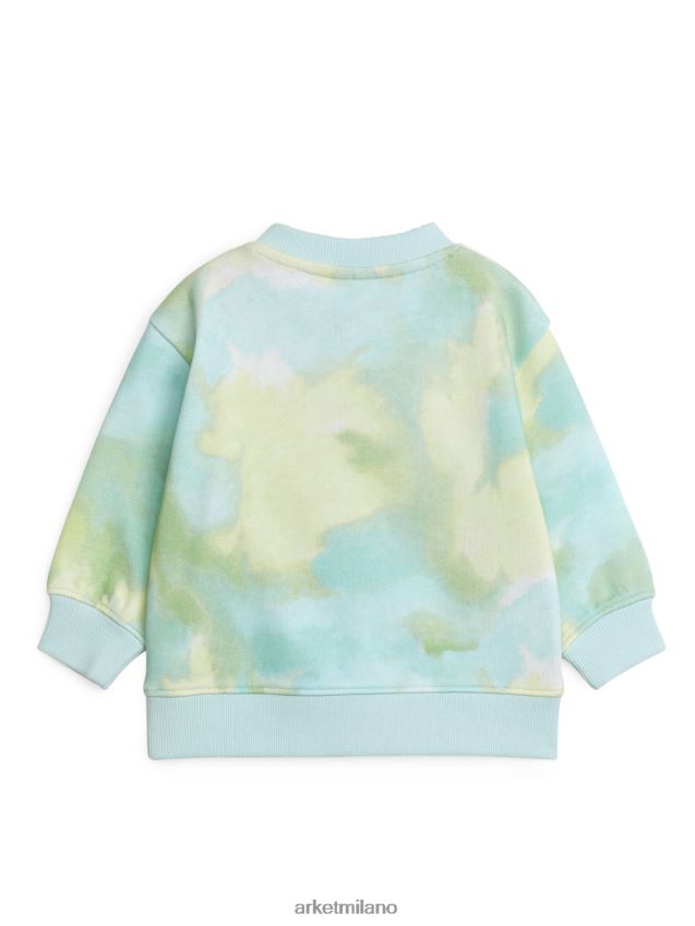 vestiario esso ARKET bambini felpa in cotone blu/tinta tie-dye 6F0F6L1698