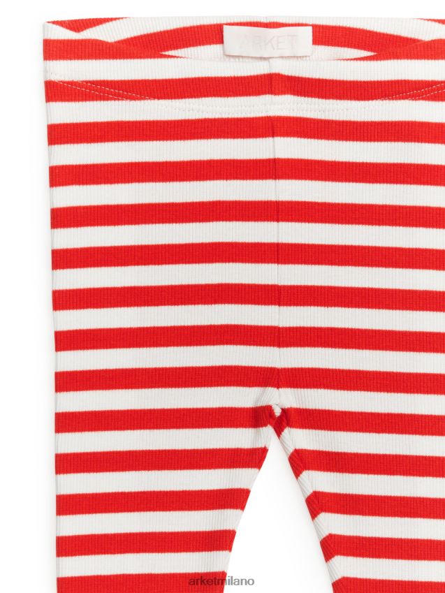 vestiario esso ARKET bambini leggings a coste bianco rosso 6F0F6L1726