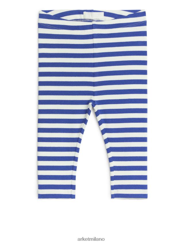 vestiario esso ARKET bambini leggings a coste bianco sporco/blu brillante 6F0F6L1747