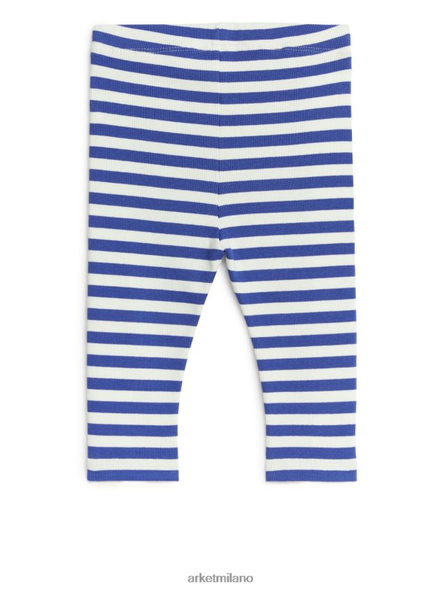vestiario esso ARKET bambini leggings a coste bianco sporco/blu brillante 6F0F6L1747