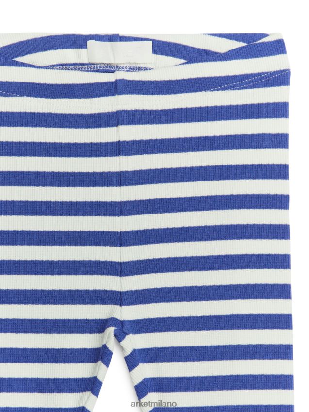 vestiario esso ARKET bambini leggings a coste bianco sporco/blu brillante 6F0F6L1747
