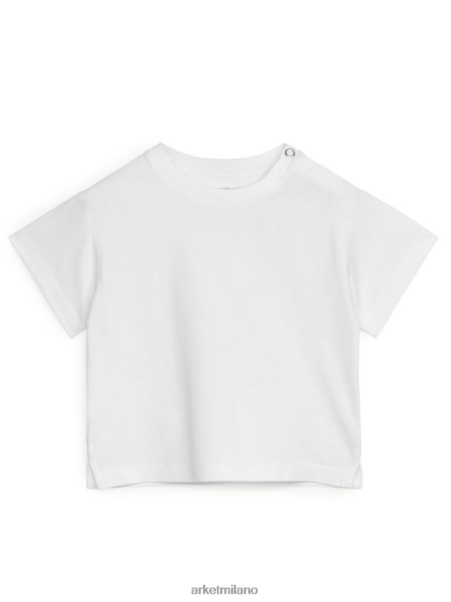 vestiario esso ARKET bambini maglietta a maniche corte bianco 6F0F6L1724