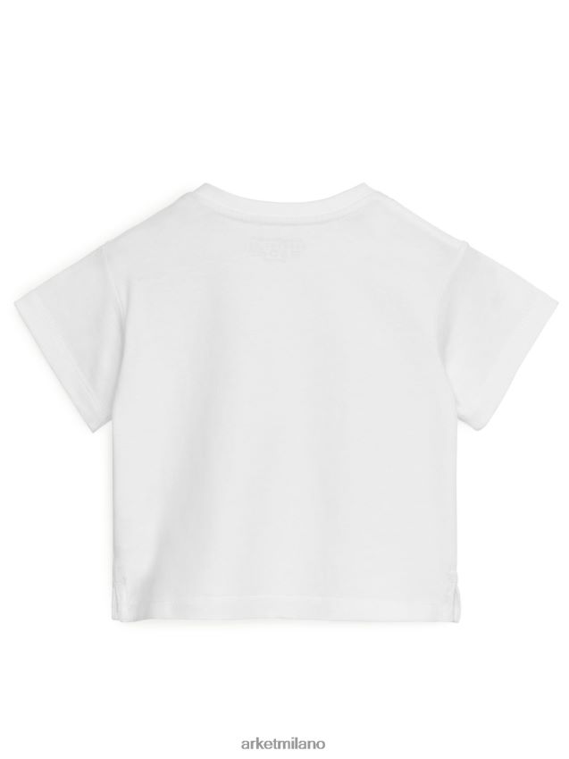 vestiario esso ARKET bambini maglietta a maniche corte bianco 6F0F6L1724