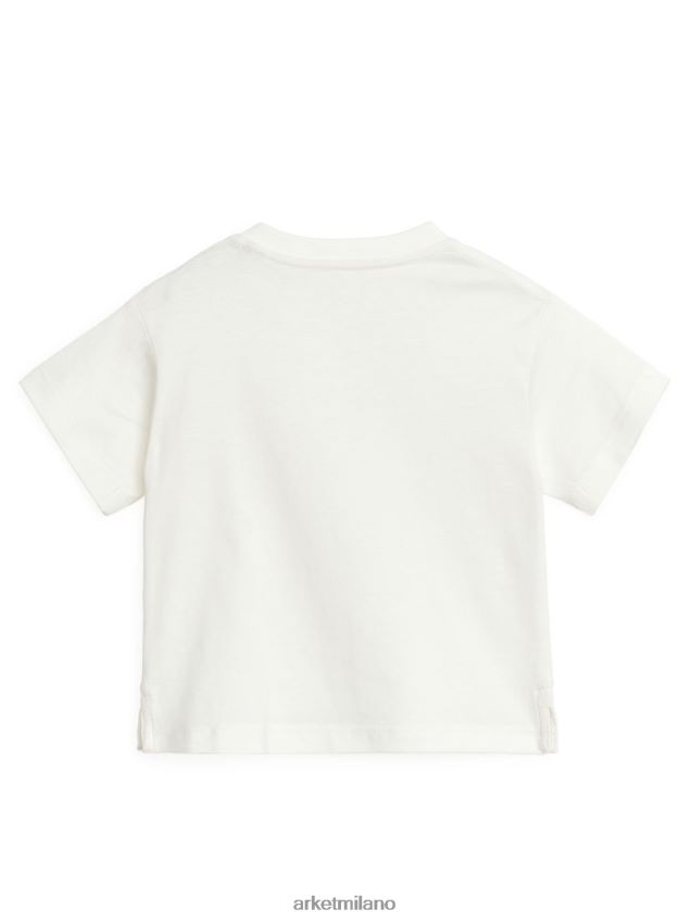 vestiario esso ARKET bambini maglietta a maniche corte bianco 6F0F6L1765