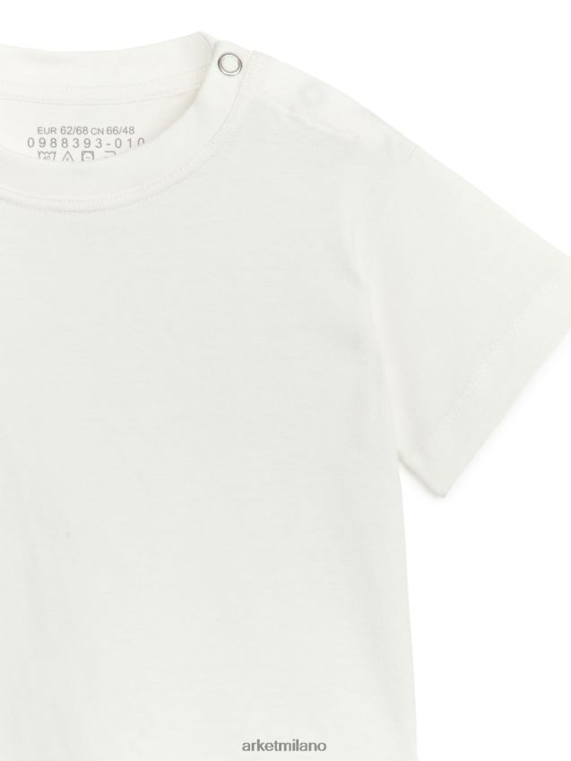 vestiario esso ARKET bambini maglietta a maniche corte bianco 6F0F6L1765