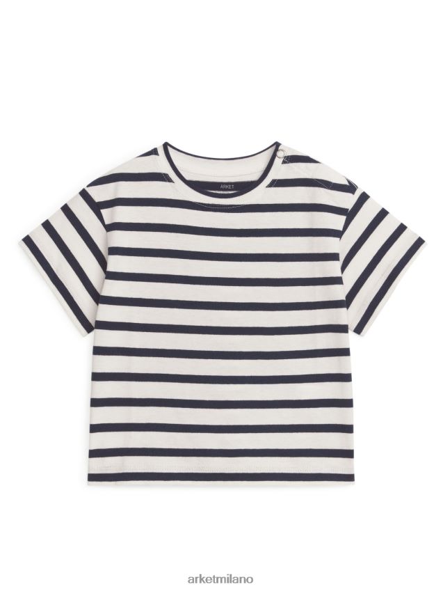 vestiario esso ARKET bambini maglietta a maniche corte blu scuro/bianco 6F0F6L1723
