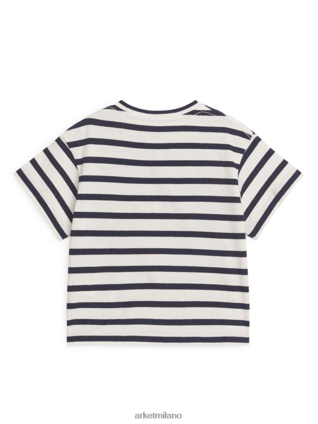 vestiario esso ARKET bambini maglietta a maniche corte blu scuro/bianco 6F0F6L1723