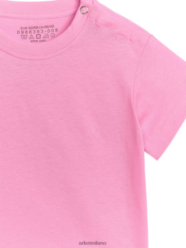 vestiario esso ARKET bambini maglietta a maniche corte rosa 6F0F6L1748