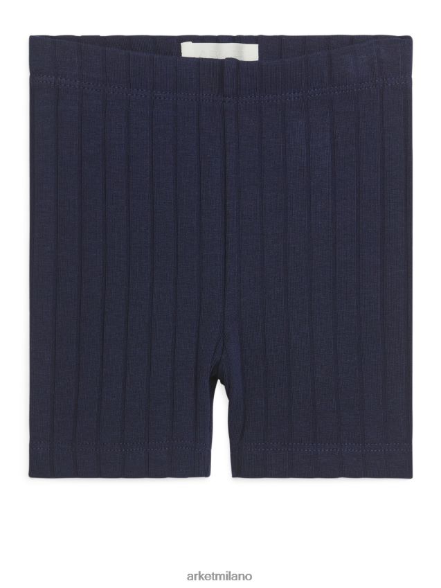 vestiario esso ARKET bambini pantaloncini da bicicletta in jersey a coste, set da 2 beige/blu scuro 6F0F6L1773