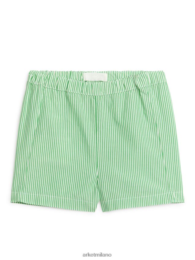 vestiario esso ARKET bambini pantaloncini in twill verde/bianco 6F0F6L1711