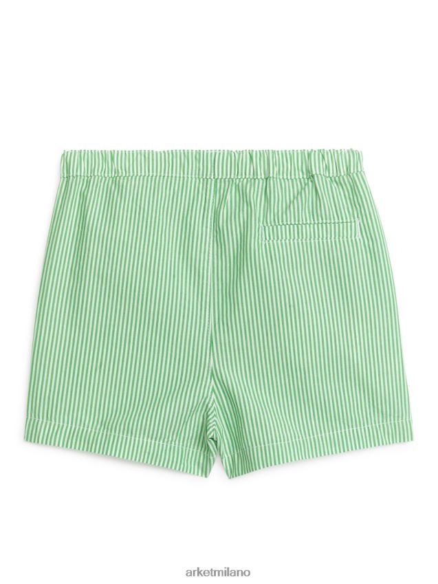 vestiario esso ARKET bambini pantaloncini in twill verde/bianco 6F0F6L1711