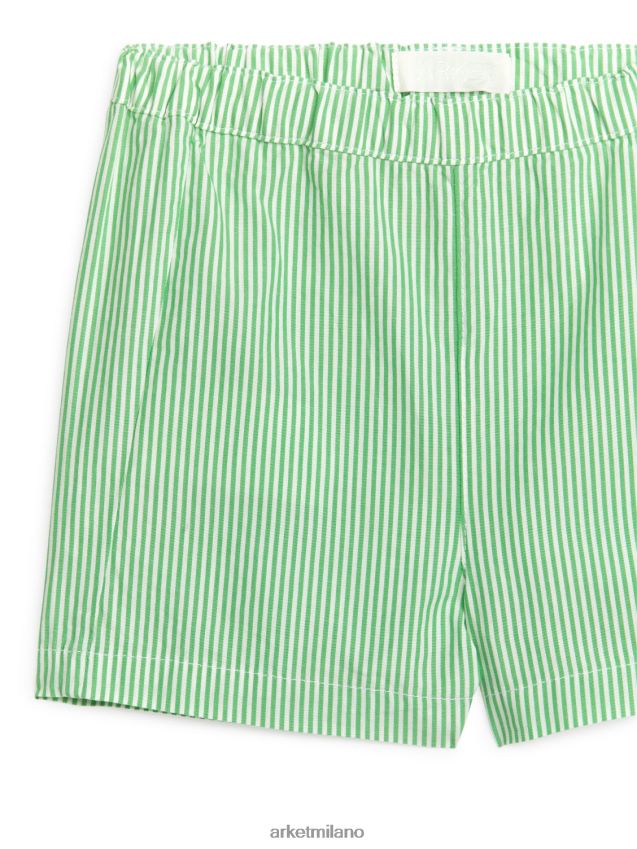 vestiario esso ARKET bambini pantaloncini in twill verde/bianco 6F0F6L1711
