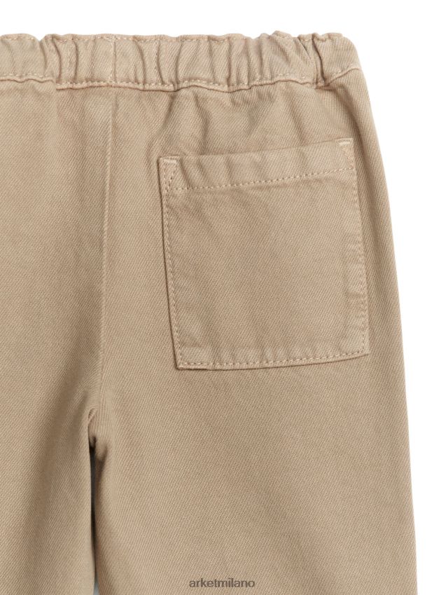 vestiario esso ARKET bambini pantaloni chino di cotone beige 6F0F6L1770