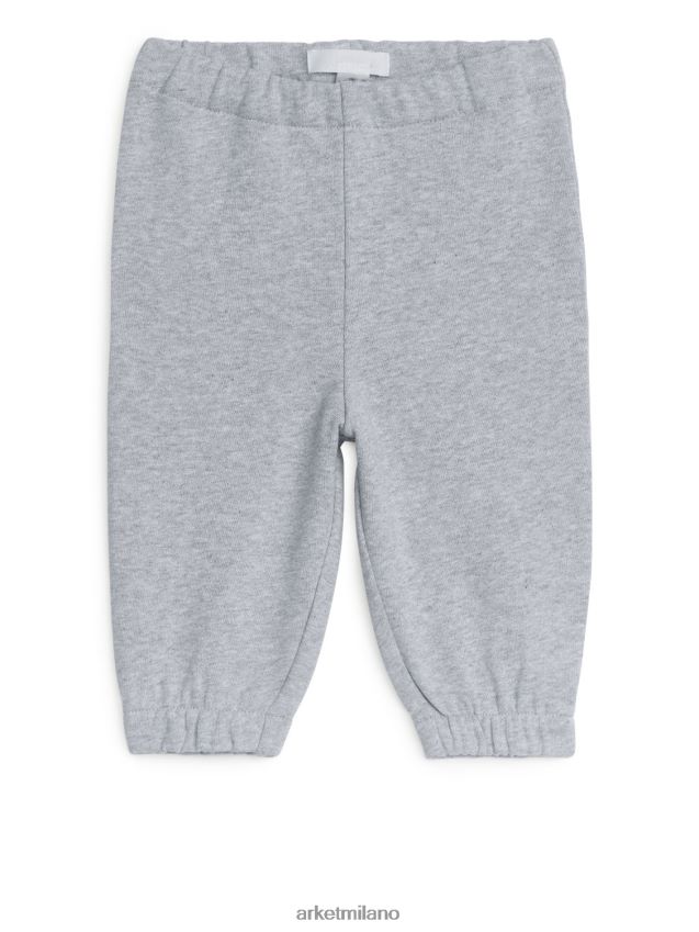 vestiario esso ARKET bambini pantaloni della tuta in spugna di cotone grigio 6F0F6L1771