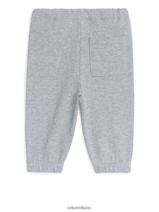 vestiario esso ARKET bambini pantaloni della tuta in spugna di cotone grigio 6F0F6L1771