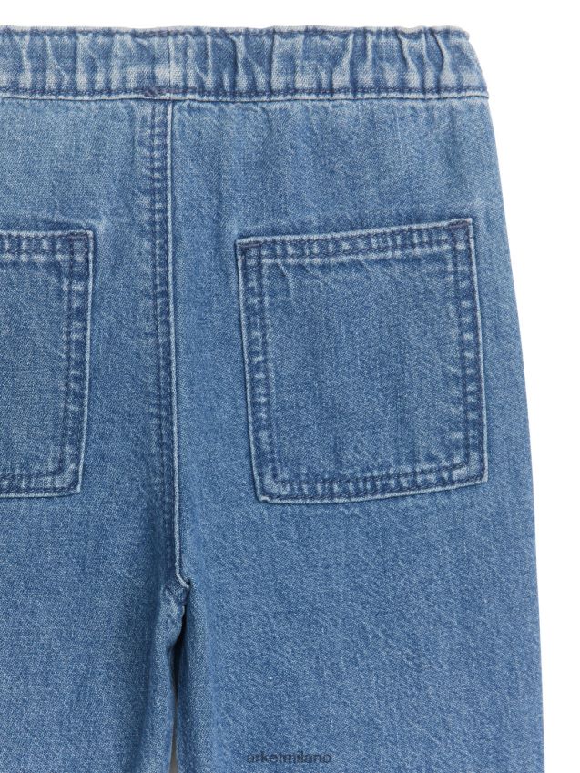 vestiario esso ARKET bambini pantaloni in morbido denim blu 6F0F6L1768
