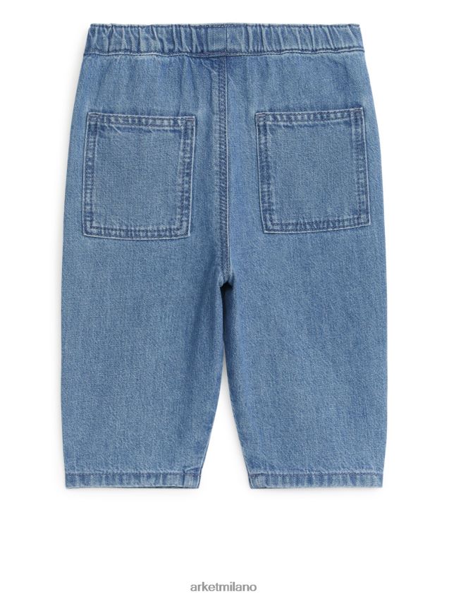vestiario esso ARKET bambini pantaloni in morbido denim blu lavato 6F0F6L1767